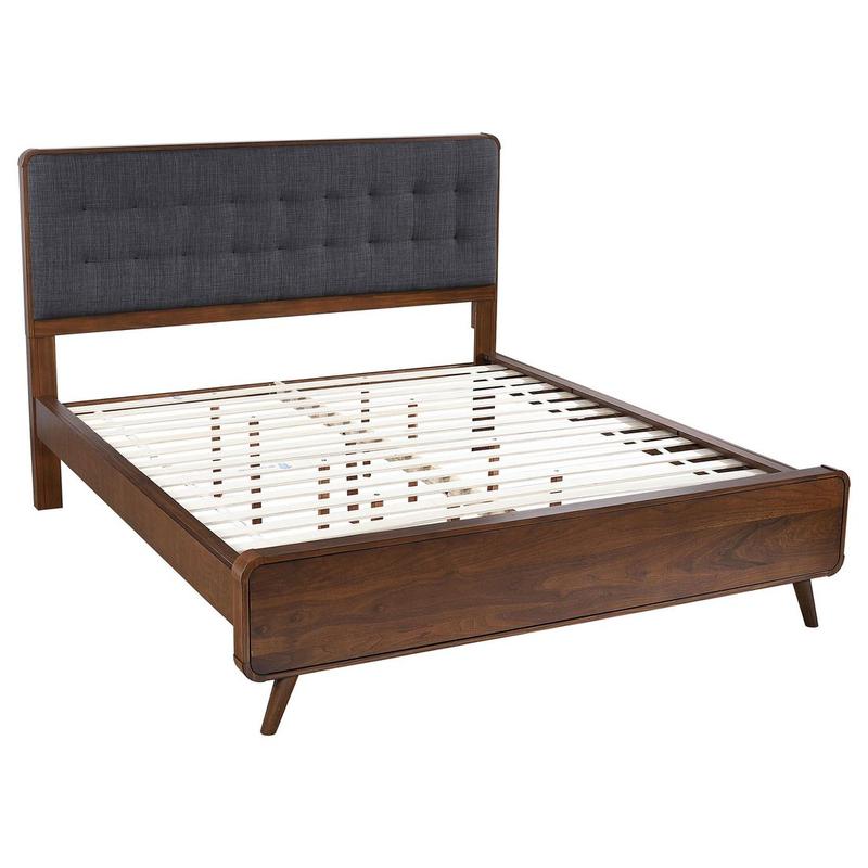 Robyn Wood California King Panel Bed Dark Walnut