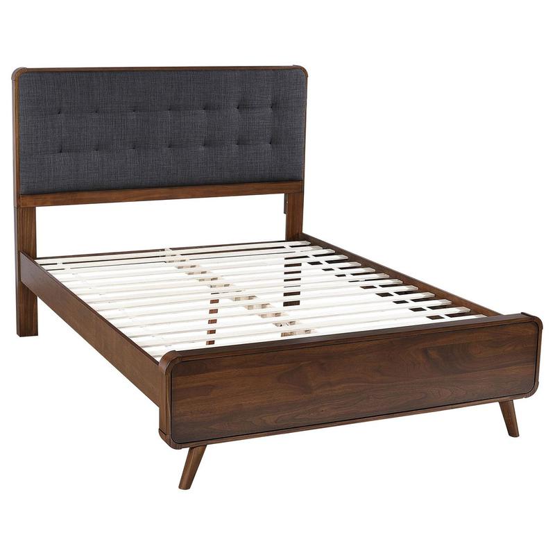 Robyn Wood Queen Panel Bed Dark Walnut