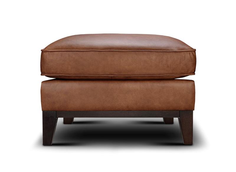 Pimlico Contemporary 100% Top Grain Leather Ottoman
