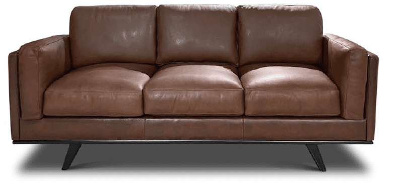 Sampson All Leather Sofa, Boca Bramble