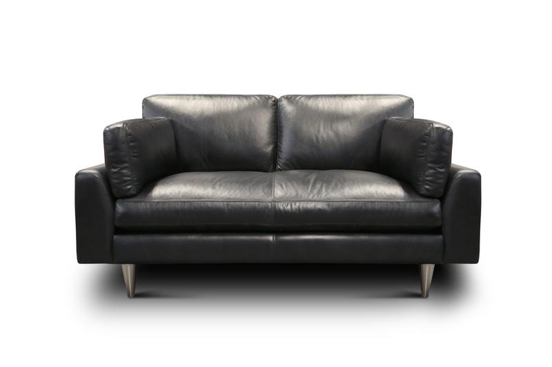 Skyline 100% Top Grain Leather Modern Americana Loveseat
