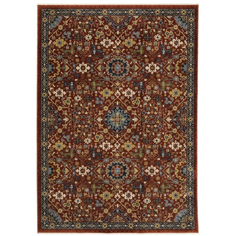 Aberdeen 006R1 Red/ Multi Indoor Area Rug