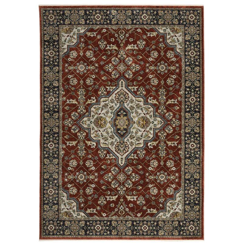 Aberdeen 4151R Red/ Blue Indoor Area Rug