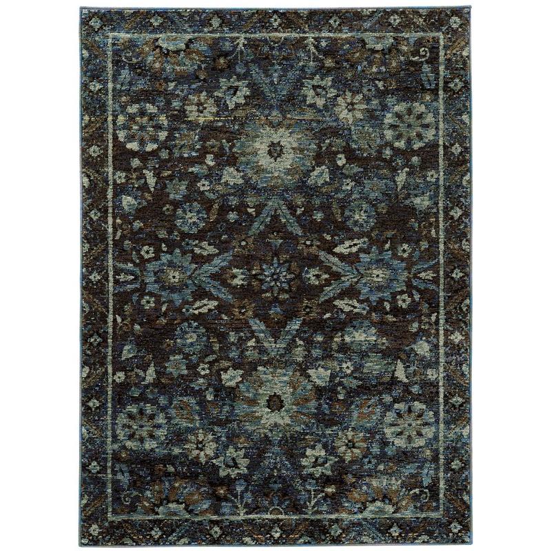 Andorra 7124A Navy/ Blue Indoor Area Rug