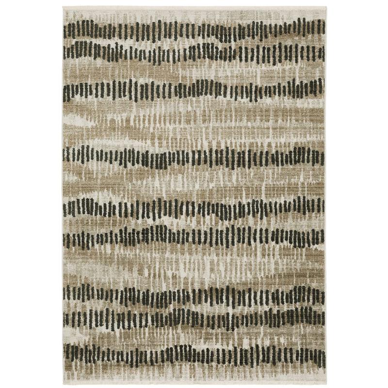 Bauer 8120D Beige/ Charcoal Indoor Area Rug