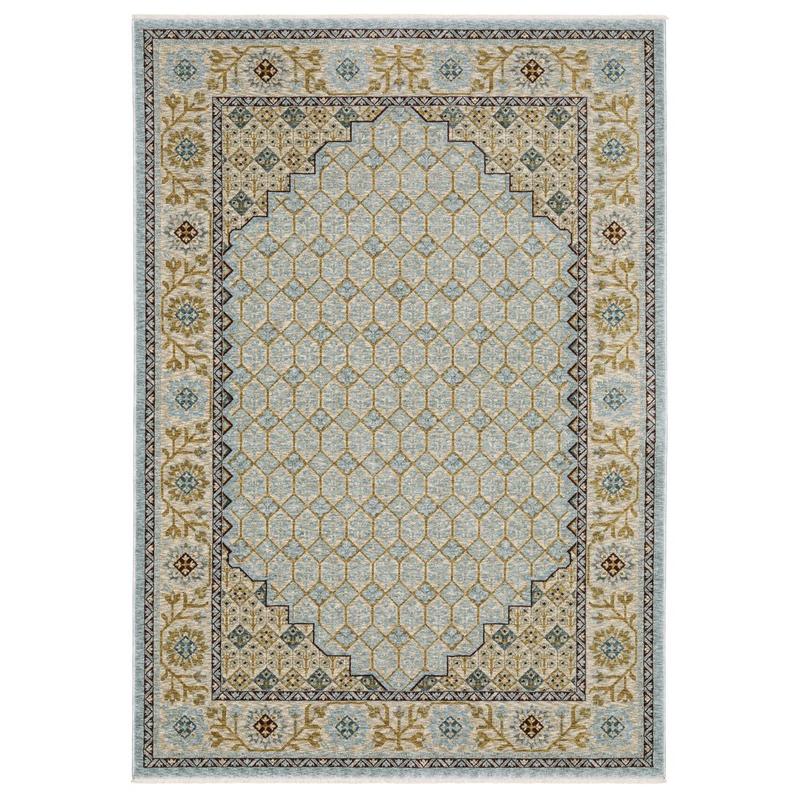 Capella CAP02 Pale Blue/ Gold Indoor Area Rug