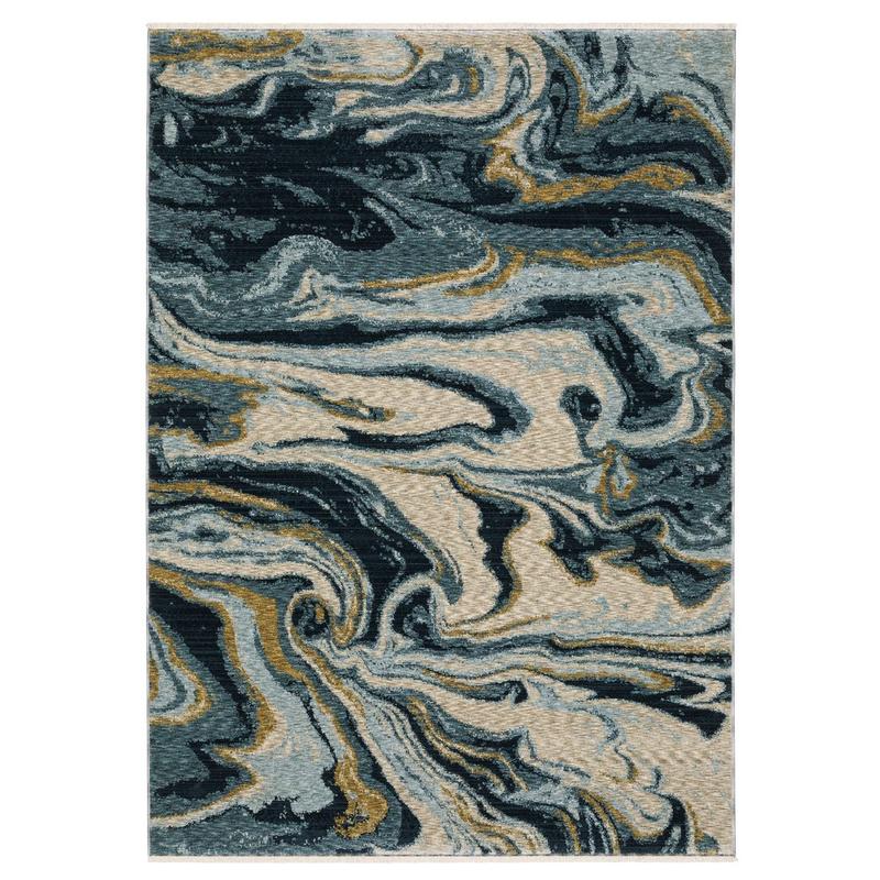 Capella CAP10 Navy Blue/ Teal Indoor Area Rug