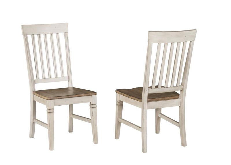 Beacon Slatback Side Chair with Wood Seating
