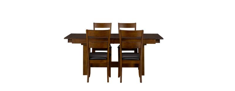 Mariposa 78" - 132" Trestle Table with (3) 18" Butterfly Leaves, Rustic Whiskey Finish