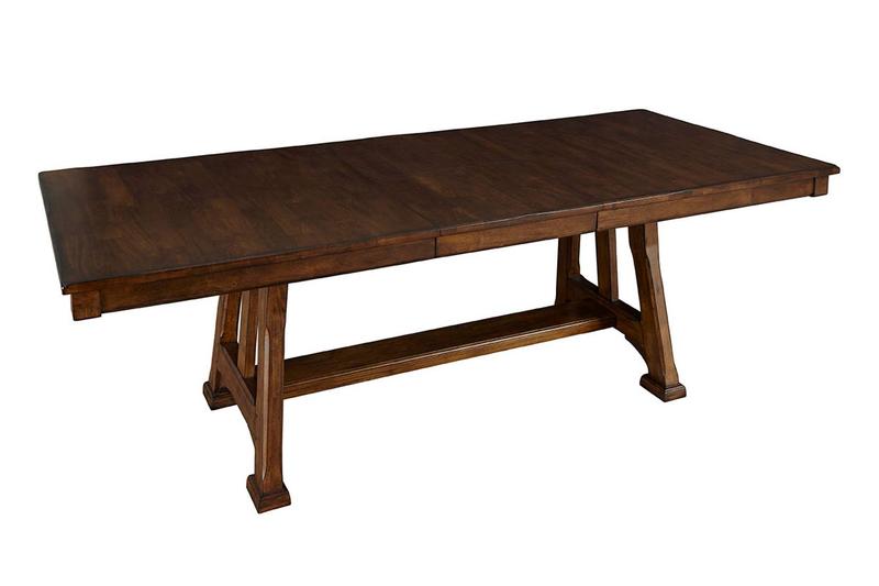 Ozark 72" - 92" Trestle Table with (1) 20" Butterfly Leaf