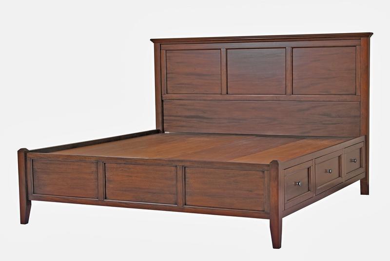 Westlake Queen Storage Bed, Cherry Brown Finish