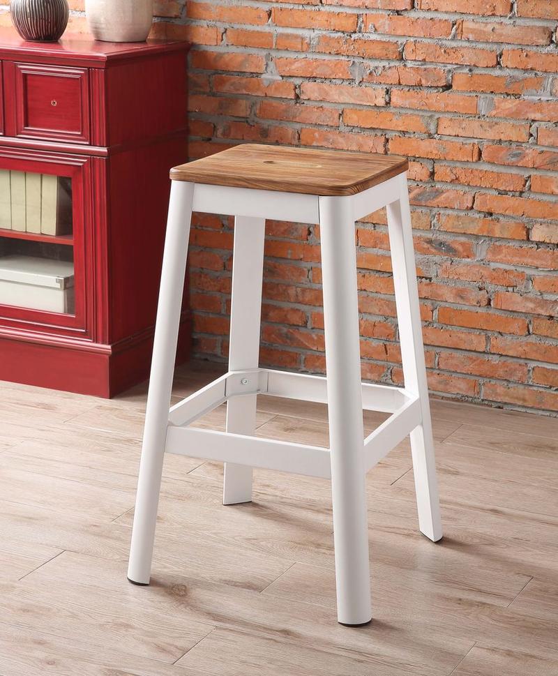 Jacotte Natural & White Bar Stool