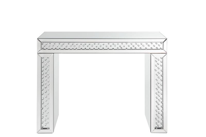 Nysa Mirrored & Faux Crystals Vanity Desk