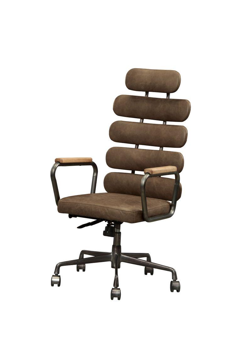 Calan Retro Brown Top Grain Leather Office Chair
