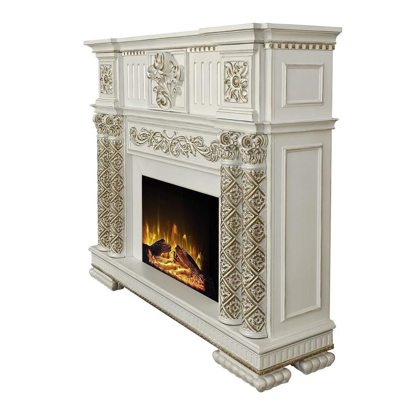 Vendome Antique Pearl Finish Fireplace