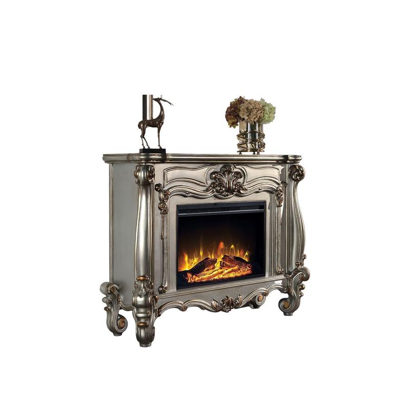 Versailles Antique Platinum Finish Fireplace