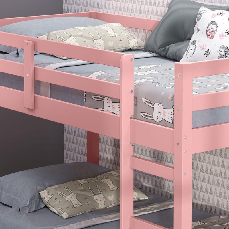 Gaston II Pink Finish Twin Loft Bed