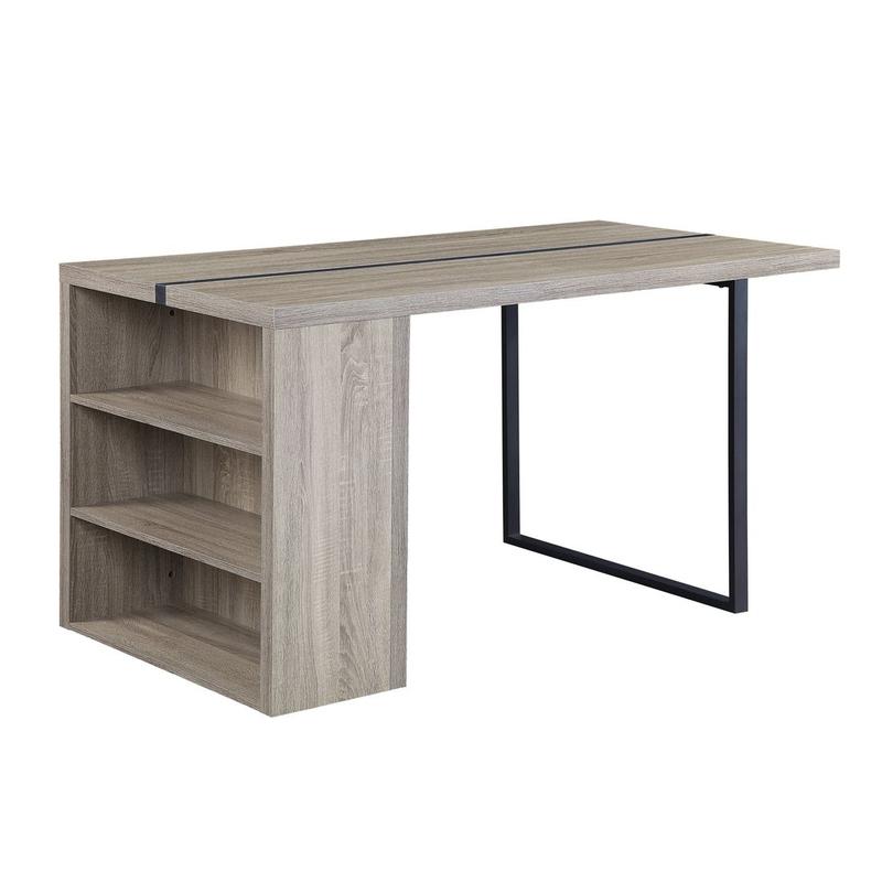 Patwin Gray Oak & Black Finish Dining Table