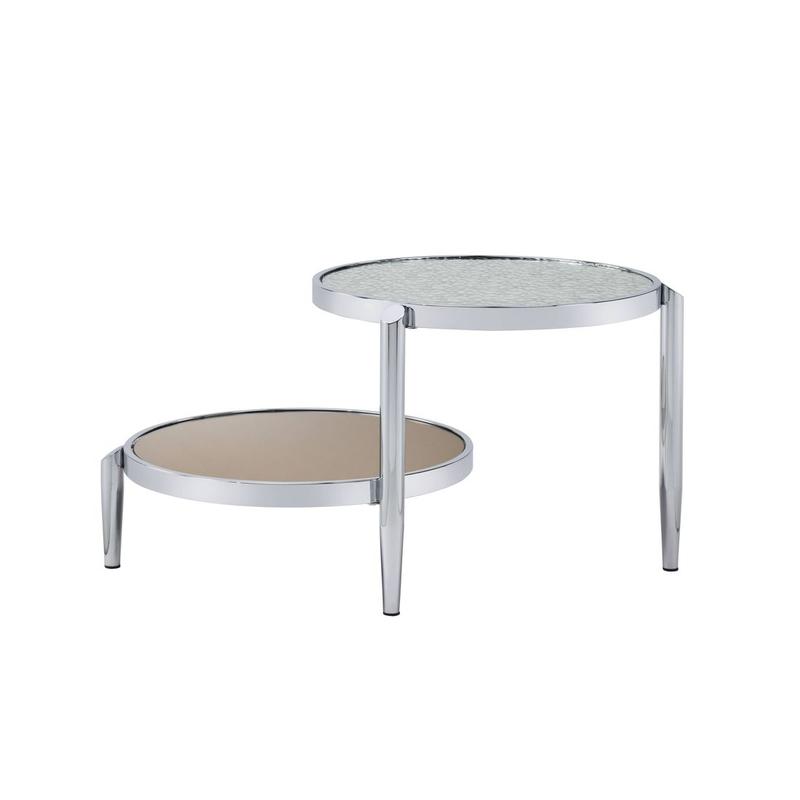 Abbe Glass & Chrome Finish Coffee Table