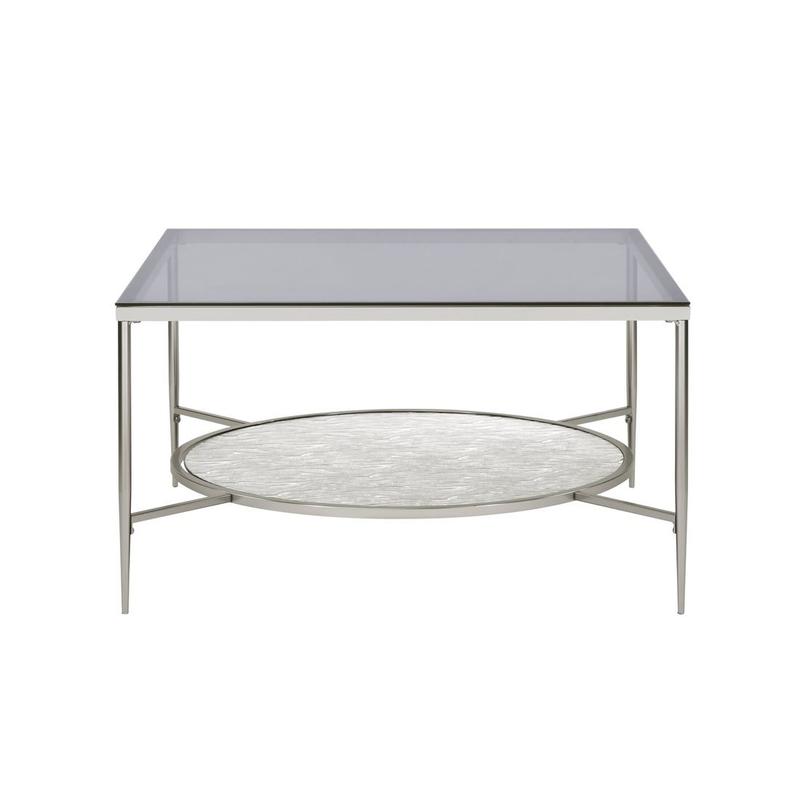 Adelrik Glass & Chrome Finish Coffee Table
