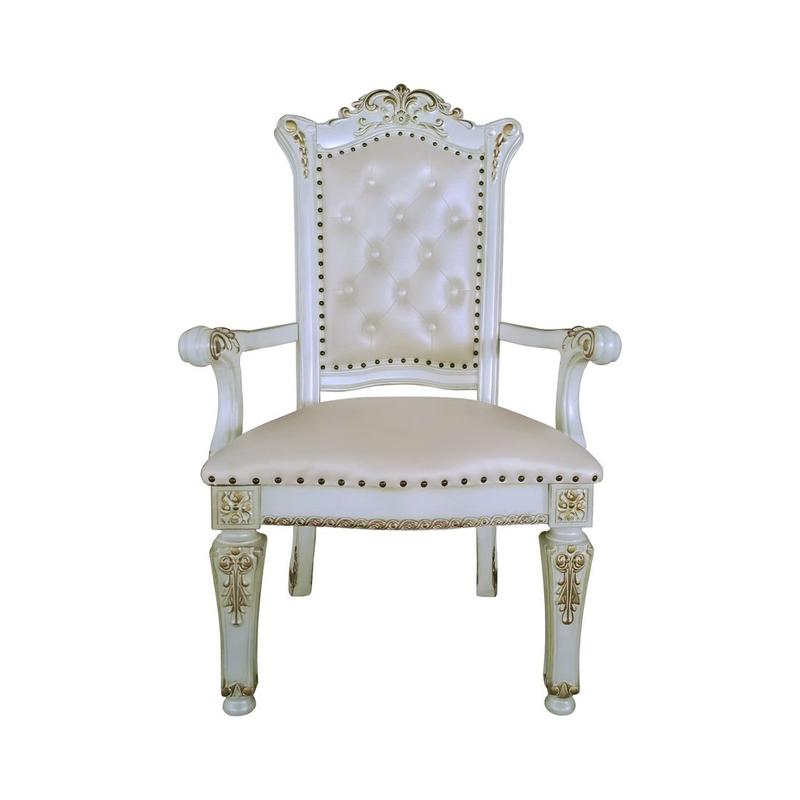 Vendome Synthetic Leather & Antique Pearl Finish Executive Office Chair