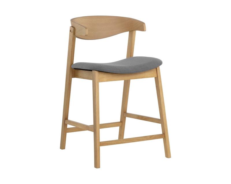 Haisley Counter Stool - Natural - Dark Grey