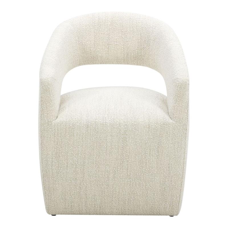 BARROW PERFORMANCE FABRIC ROLLING DINING CHAIR