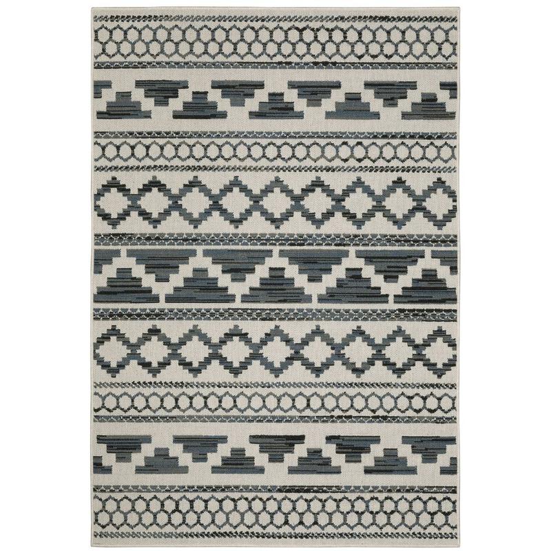 Torrey 005Y1 Light Grey/ Blue Indoor/Outdoor Area Rug