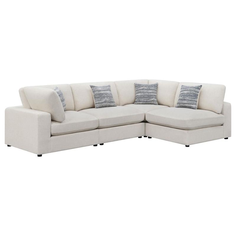 Serene 4-piece Upholstered Modular Sectional Sofa Beige