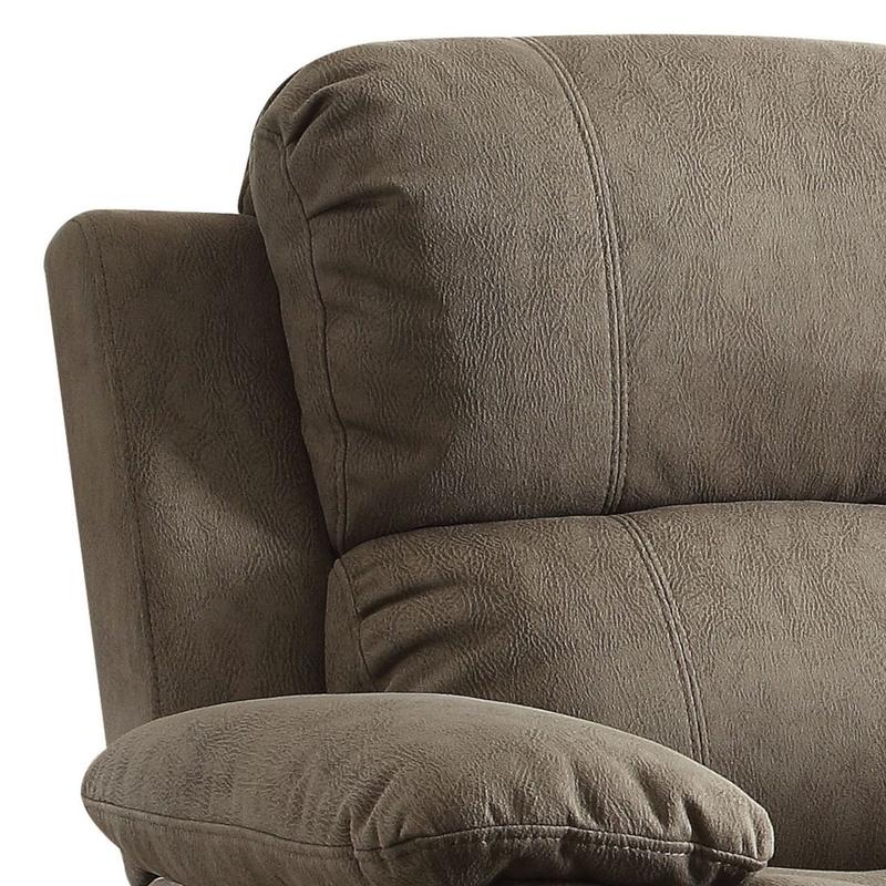 Bina Gray Polished Microfiber Motion Recliner
