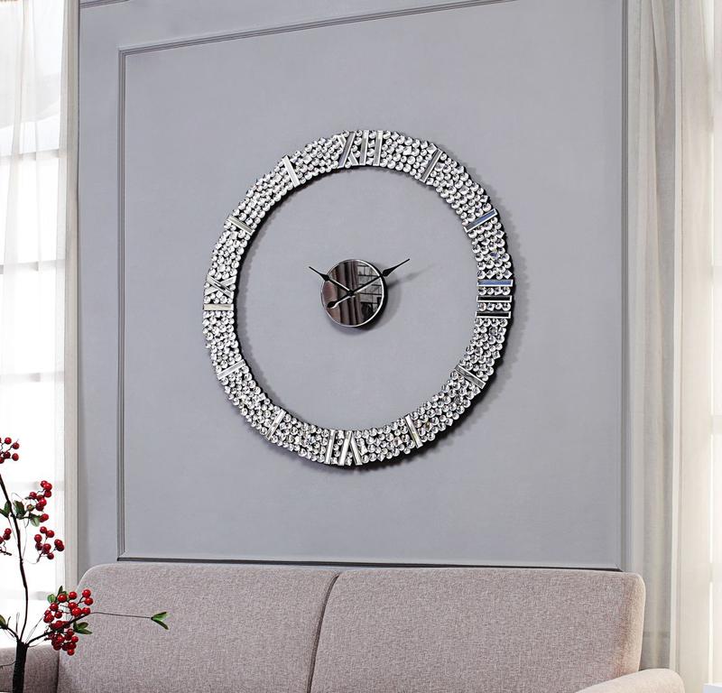 Kachina Mirrored & Faux Gems Wall Clock