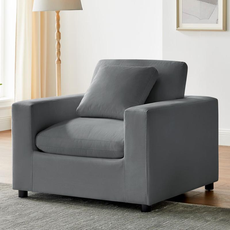 Casella Modern Armchair - Charcoal