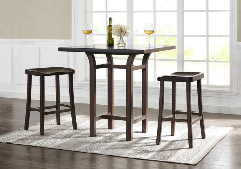 Tulip Counter Height Stool, Black Walnut, (Set of 2)