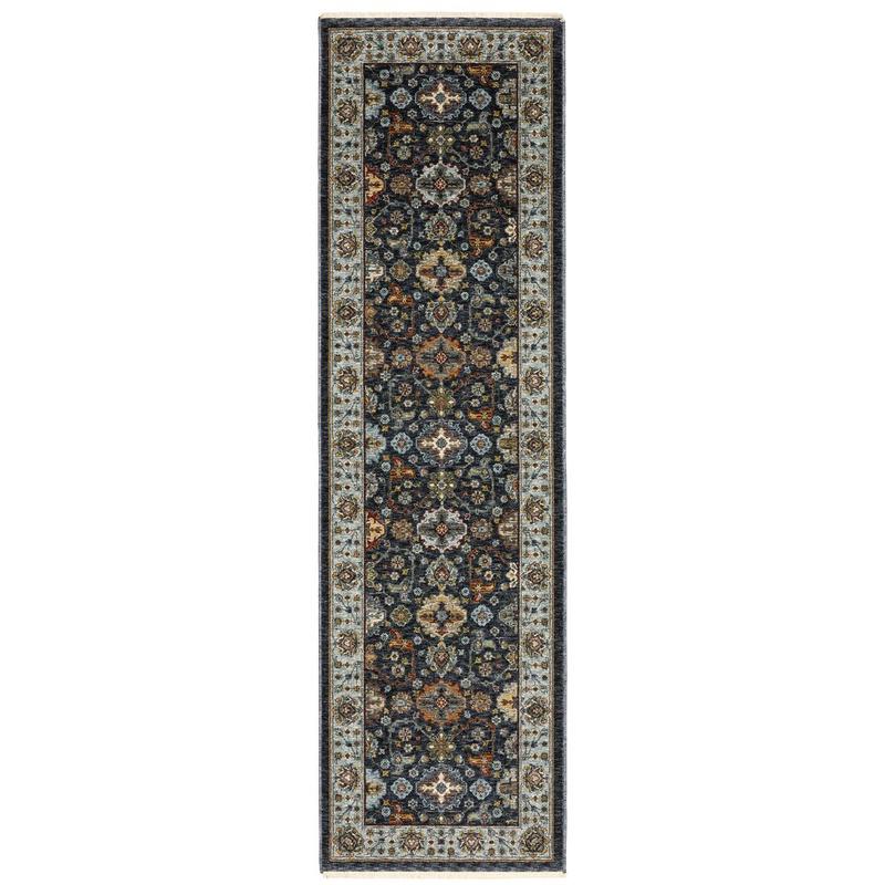 Aberdeen 561B1 Blue/ Multi Indoor Area Rug - 2'3" x 7'6"