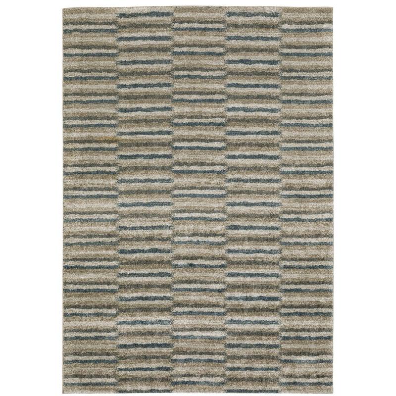 Alton 5502D Teal/ Grey Indoor Area Rug - 3'3" x 5'