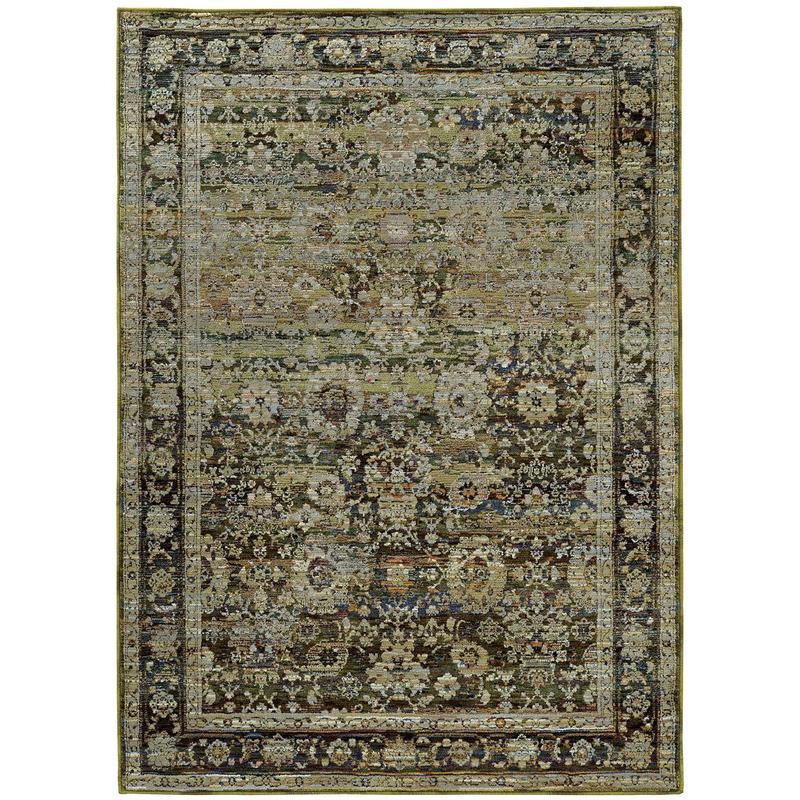 Andorra 7125C Green/ Brown Indoor Area Rug