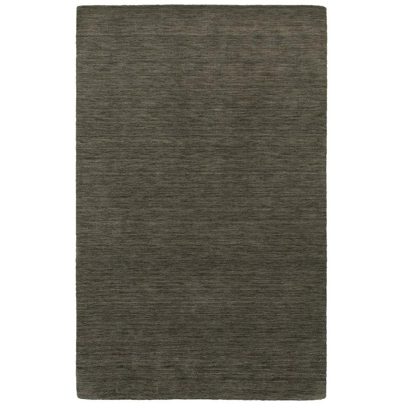 Aniston 27102 Charcoal Hand-crafted Wool Area Rug - 5' x 8'