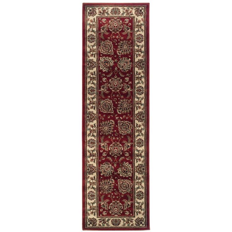 Ariana 117C3 Red/ Ivory Indoor Area Rug - 2'3" x 7'9"