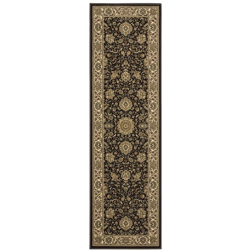 Ariana 172D2 Brown/ Ivory Indoor Area Rug - 2'3" x 7'9"