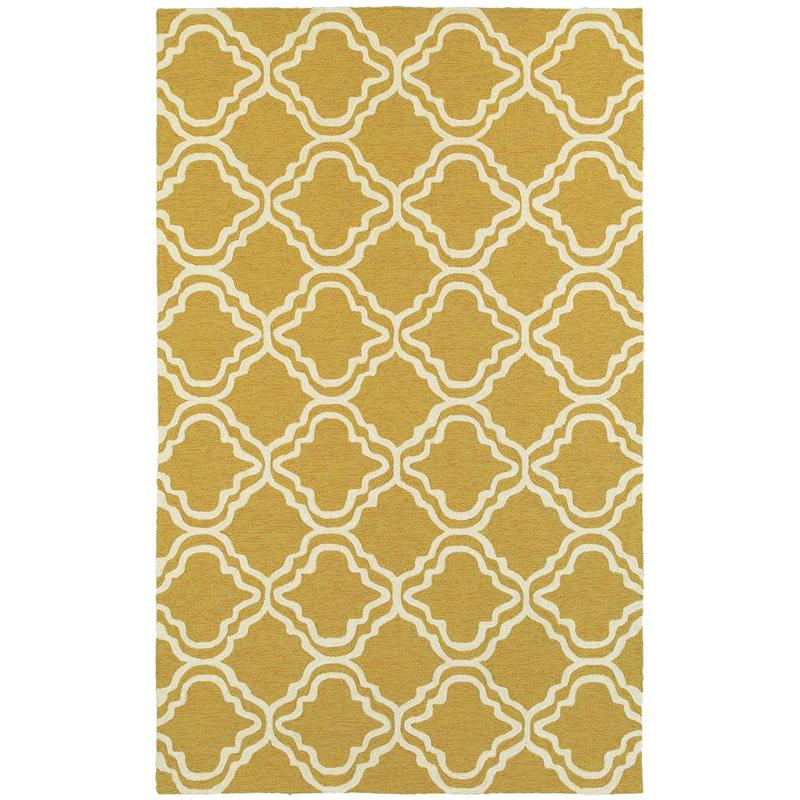 Atrium 51112 Gold/ Ivory Indoor/Outdoor Area Rug - 5' x 8'