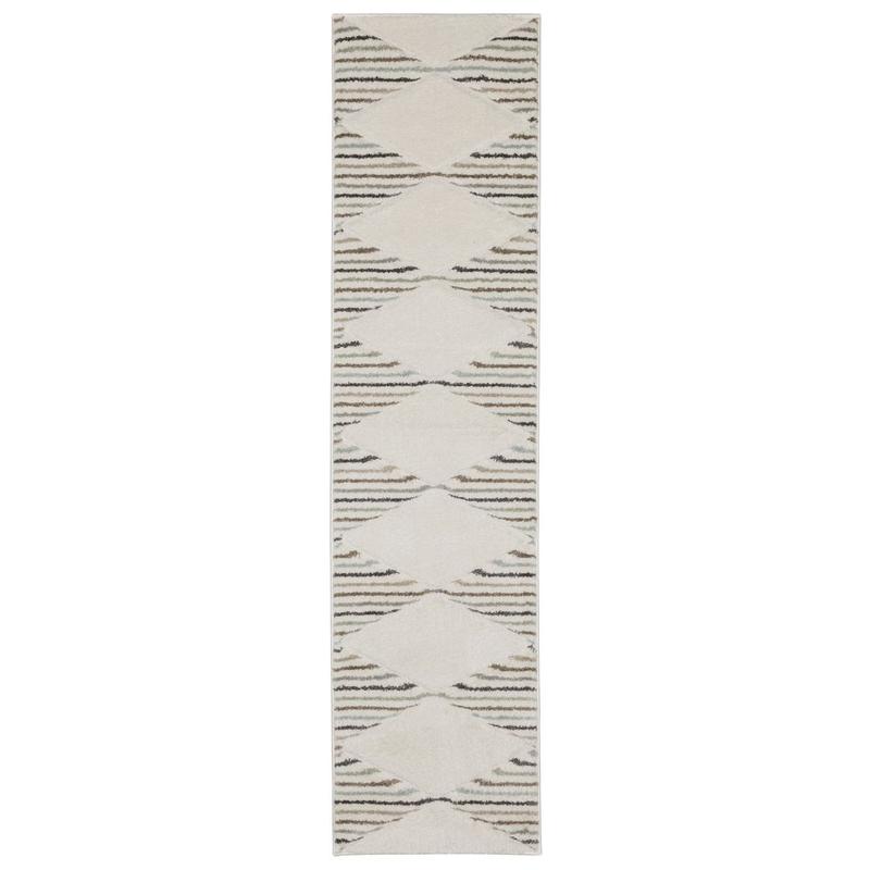 Cambria 4927C Beige/ Multi Indoor Area Rug - 1'10" x 7'6"