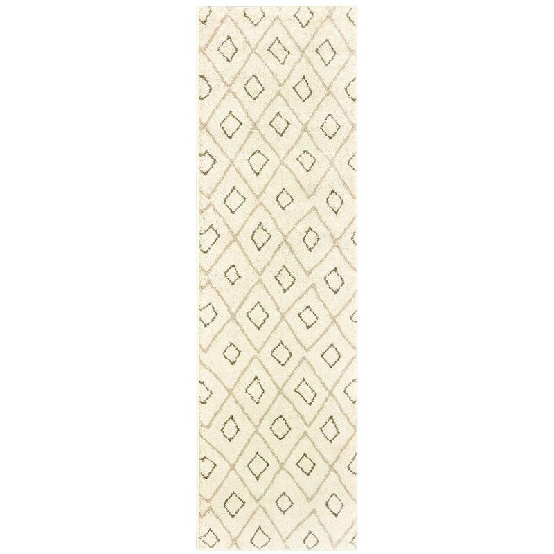 Carson 3943G Ivory/ Sand Indoor Area Rug - 2'3" x 7'6"