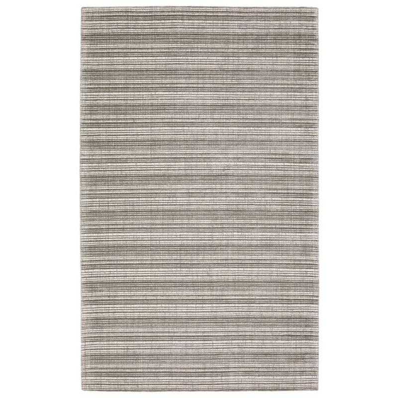 Circa CIR04 Grey/ Ivory Hand-crafted Wool Blend Area Rug - 5' x 8'