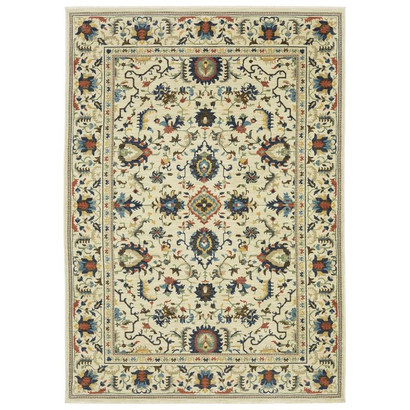 Francesca FR10A Ivory/ Multi Indoor Area Rug - 2' x 3'