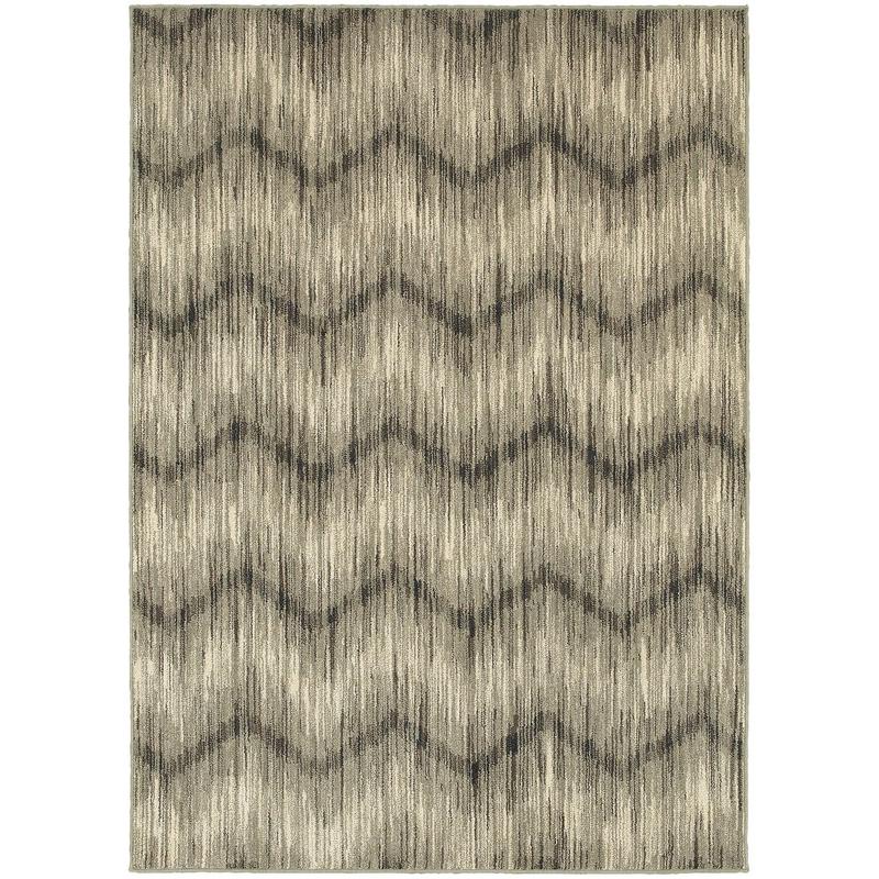 Highlands 6608A Grey/ Ivory Indoor Area Rug - 9'10" x 12'10"