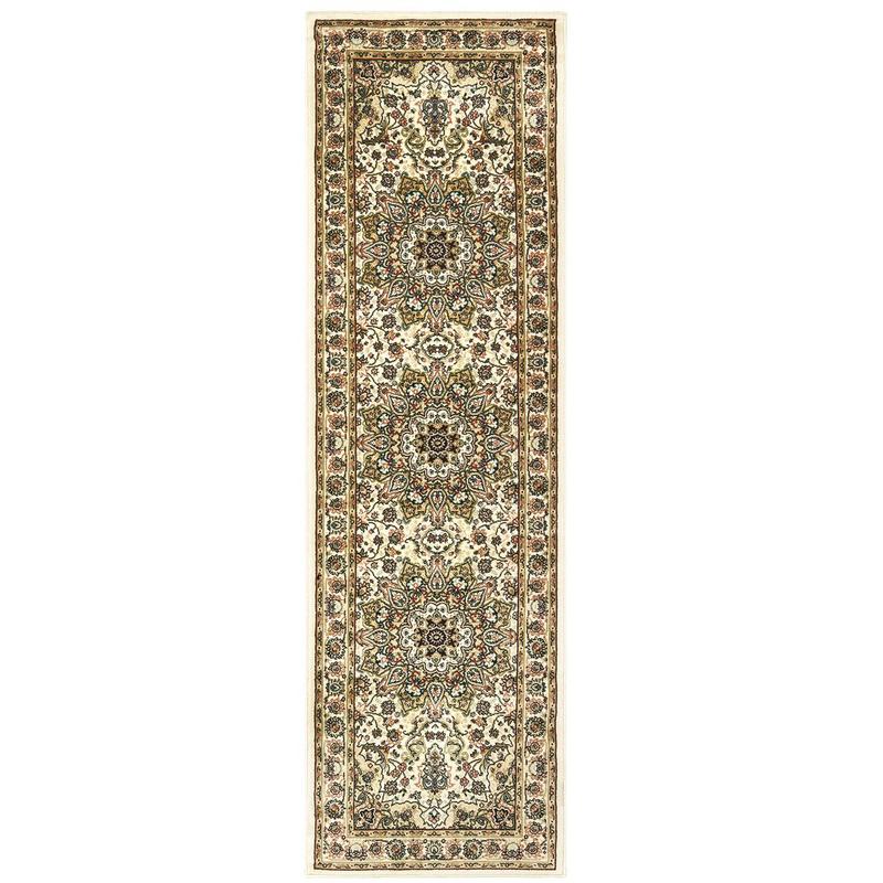 Kashan 119W1 Ivory/ Beige Indoor Area Rug