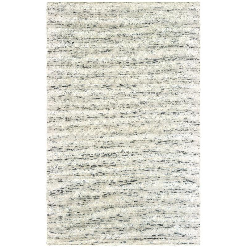 Lucent 45902 Ivory/ Stone Hand-crafted Wool Blend Area Rug - 5' x 8'