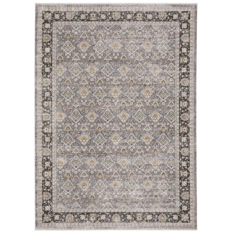 Maharaja 091E1 Grey/ Blue Indoor Area Rug