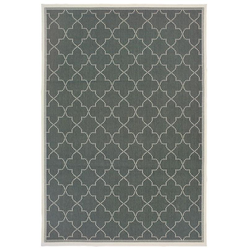 Marina 6025L Grey/ Ivory Indoor/Outdoor Area Rug