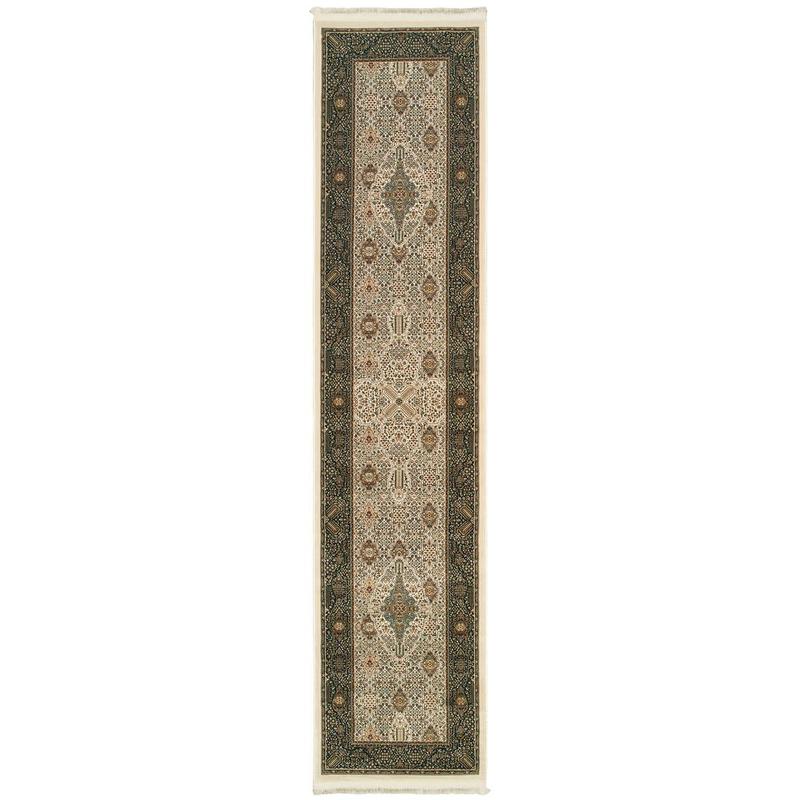 Masterpiece 1335I Ivory/ Dark Blue Indoor Area Rug - 2'3" x 10'